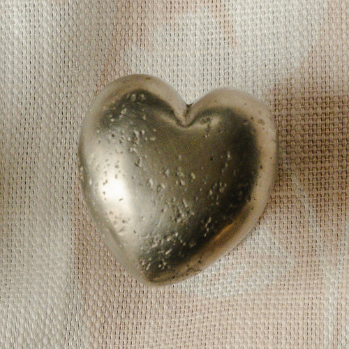 Whimsical Heart White Bronze Cabinet Knob
