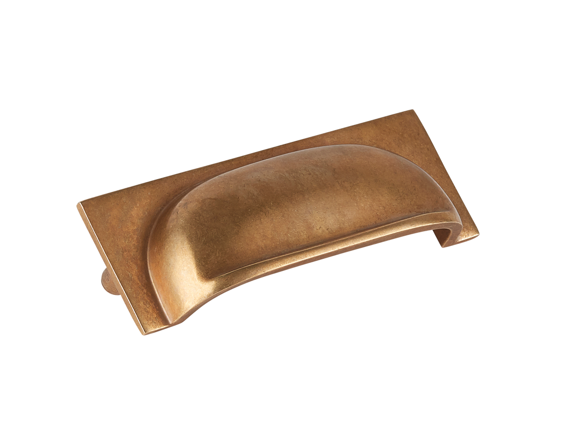 Queslett Solid Brass Knob & Square Backplate Armac Martin