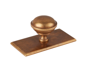 Sample of Queslett Cabinet Knob with Rectangular Backplate