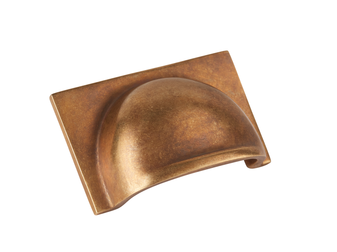Queslett Solid Brass Knob & Square Backplate Armac Martin