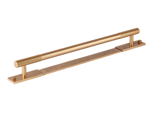 Sample of MIX Straight Knurled Appliance Pull Handle & Backplate