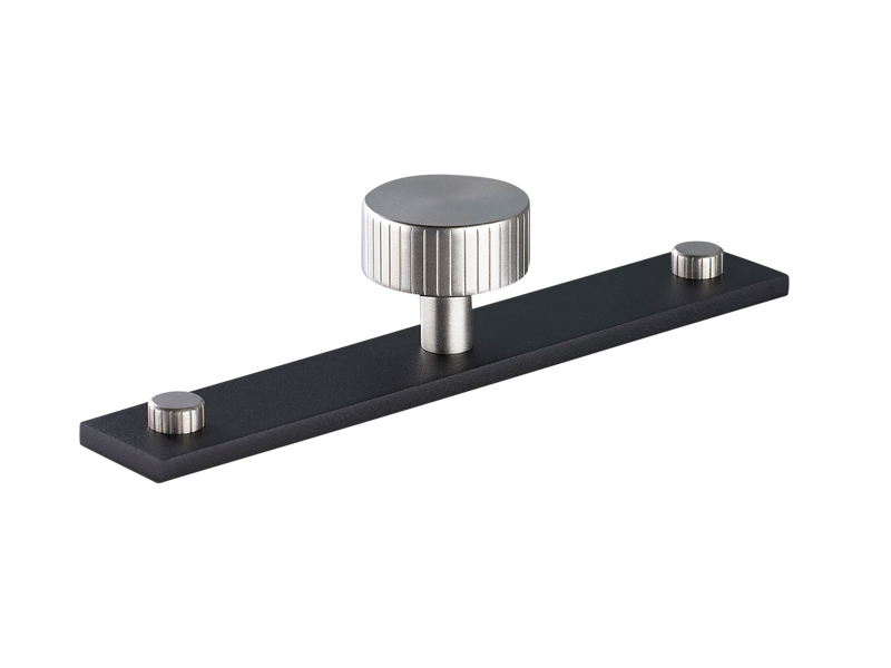 MIX Straight Knurled Cabinet Knob & Backplate