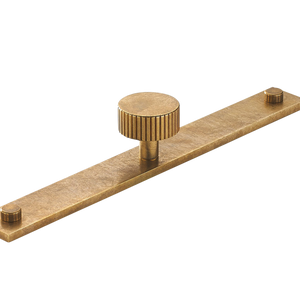 Sample of MIX Straight Knurled Cabinet Knob & Backplate