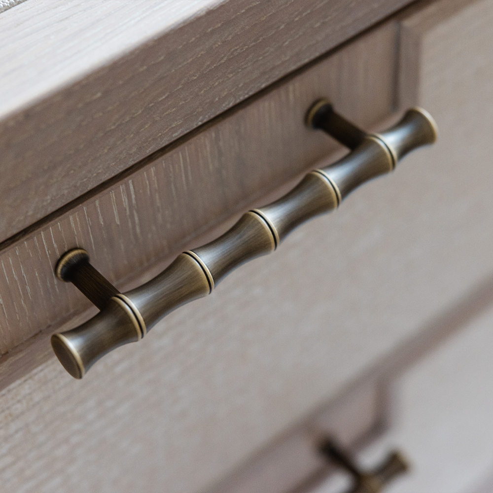 Product shown in our satin antique satin lacquered (SAS) finish